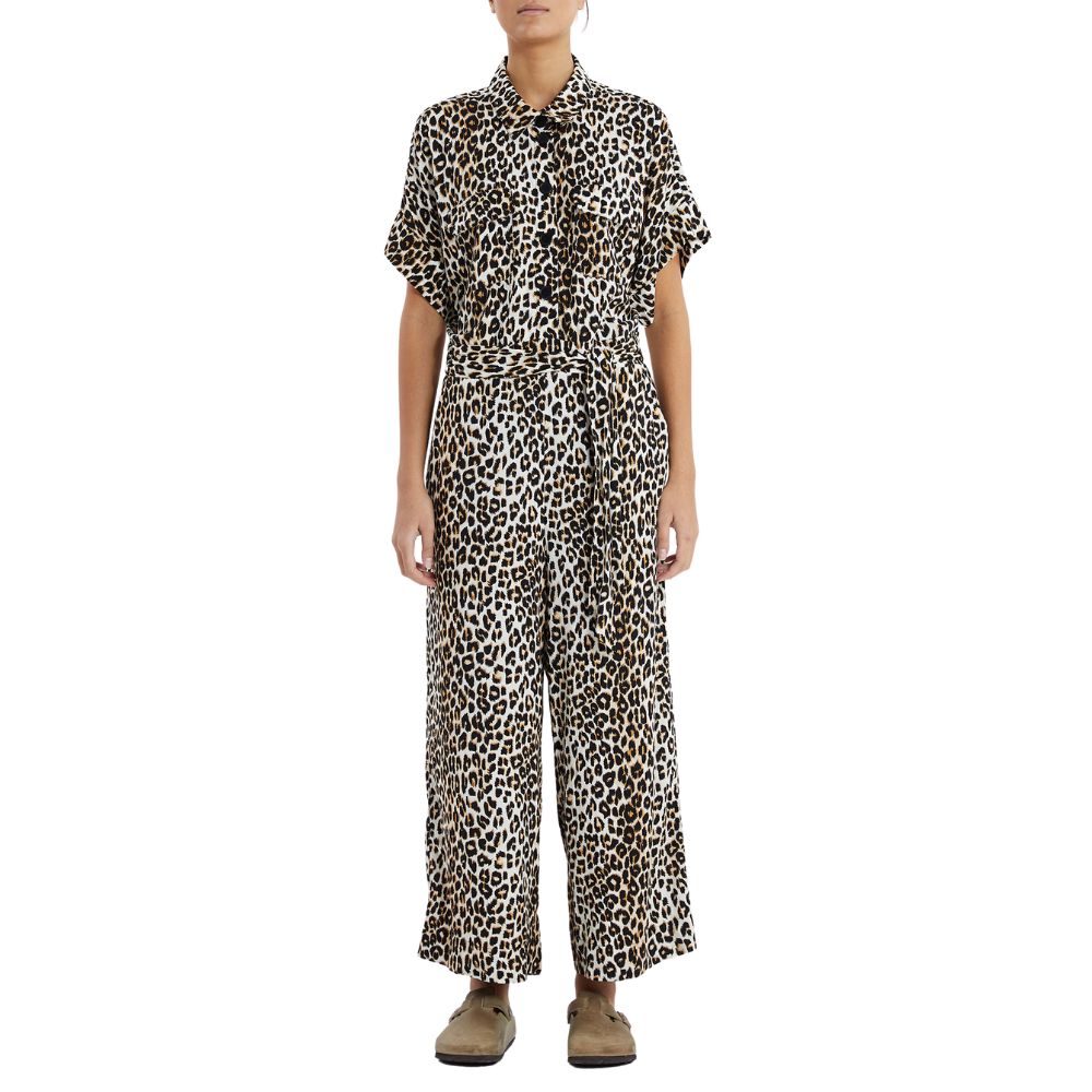 Lollys Laundry Leopard Print Mathilde Jumpsuit