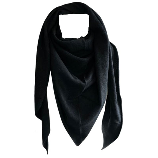 Rosas Black Triangle Scarf Cashmere