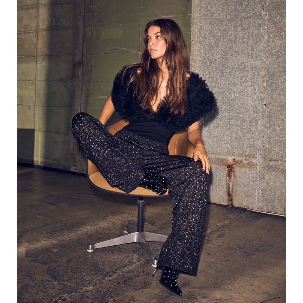 L'amitié Sort Hole Lurex Knit pant