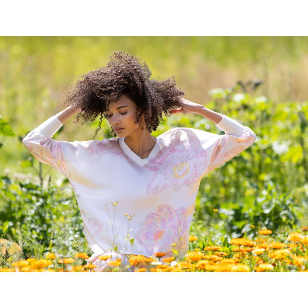 Charlotte Sparre Cream V-Rib Blouse