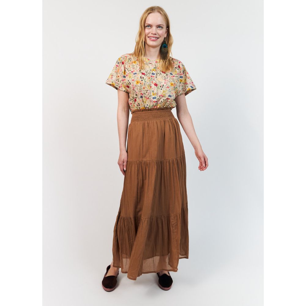 Lollys Laundry Camel Diamond Maxi Skirt