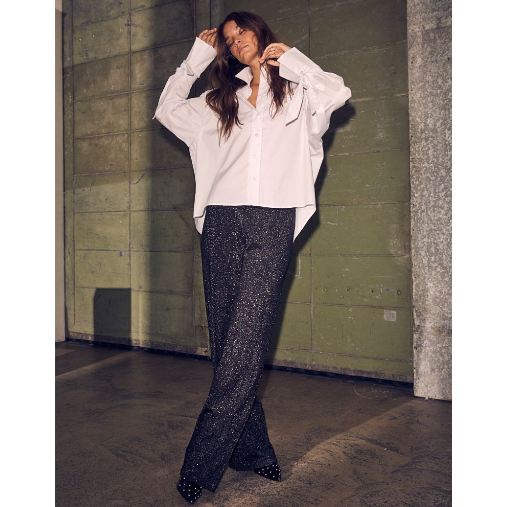 L'amitié Sort Hole Lurex Knit pant