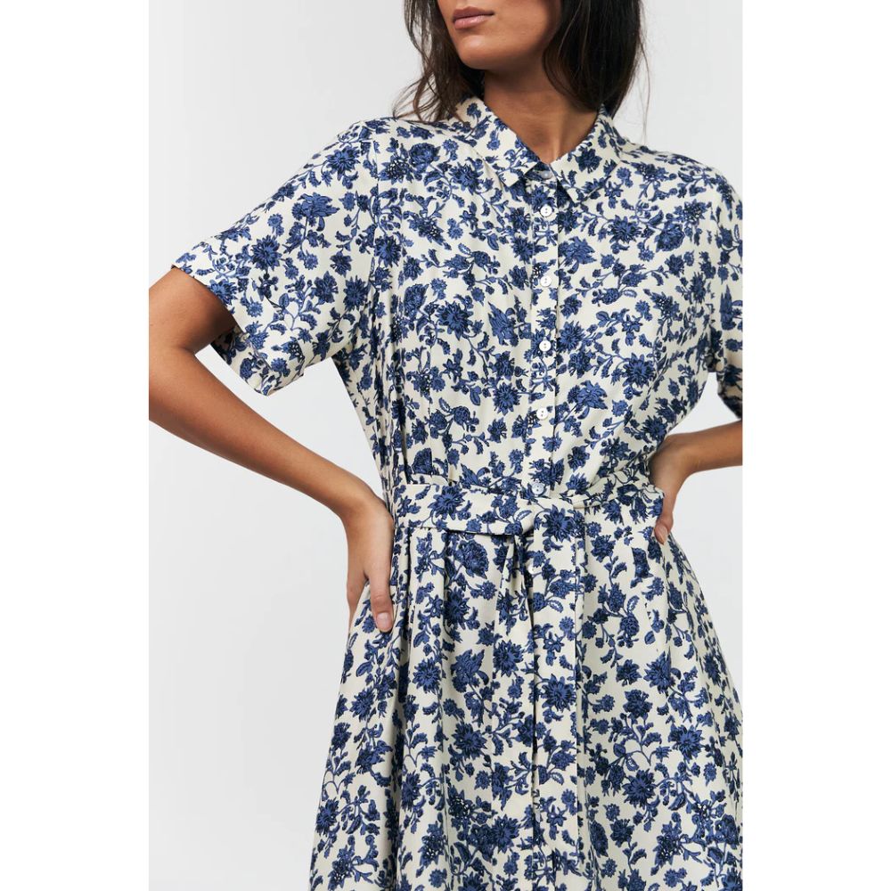 Lollys Laundry Blue Blake Midi Dress
