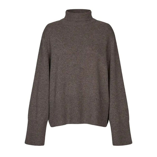 Second Female Brown Knit T-Neck