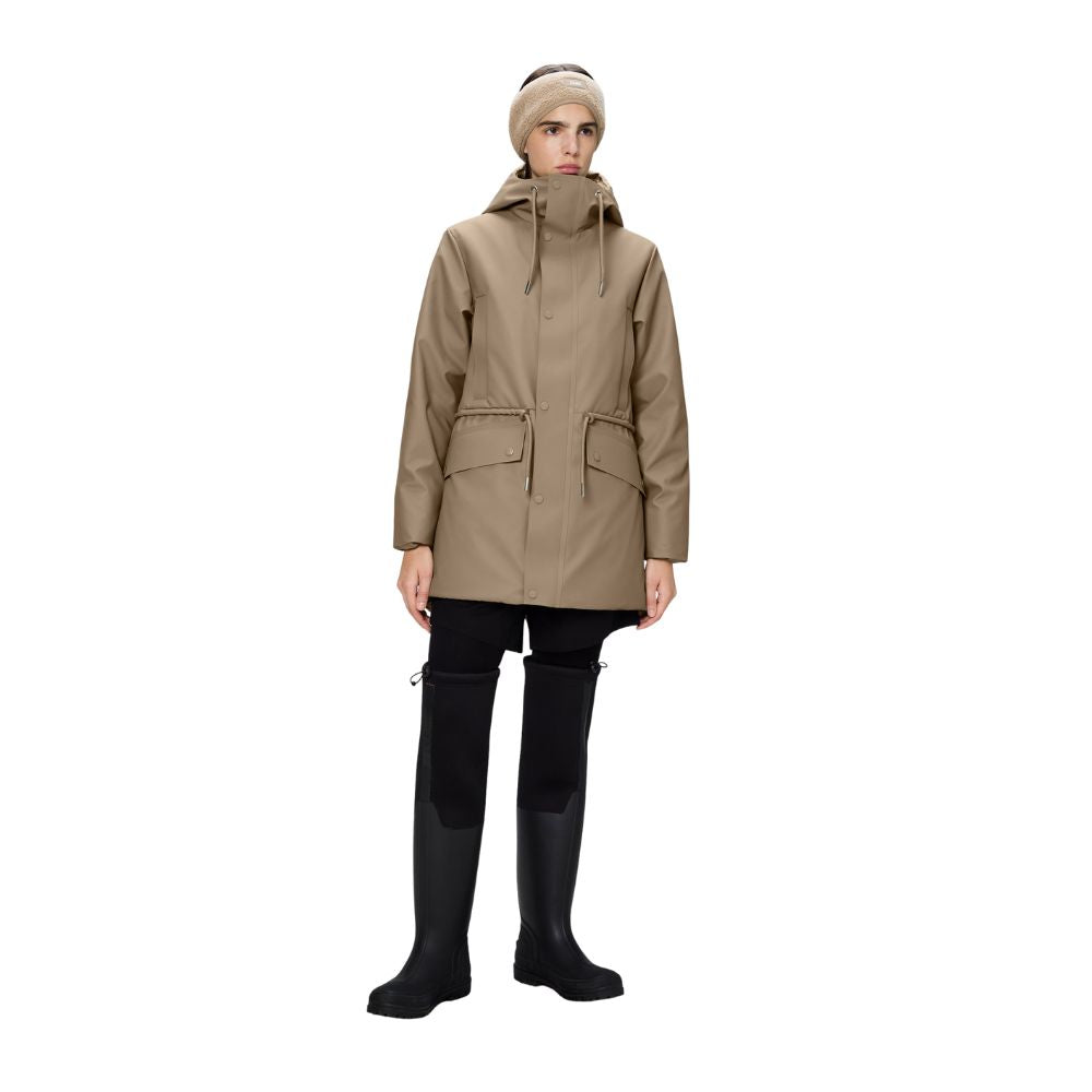 Rains Beige Nome String W Parka