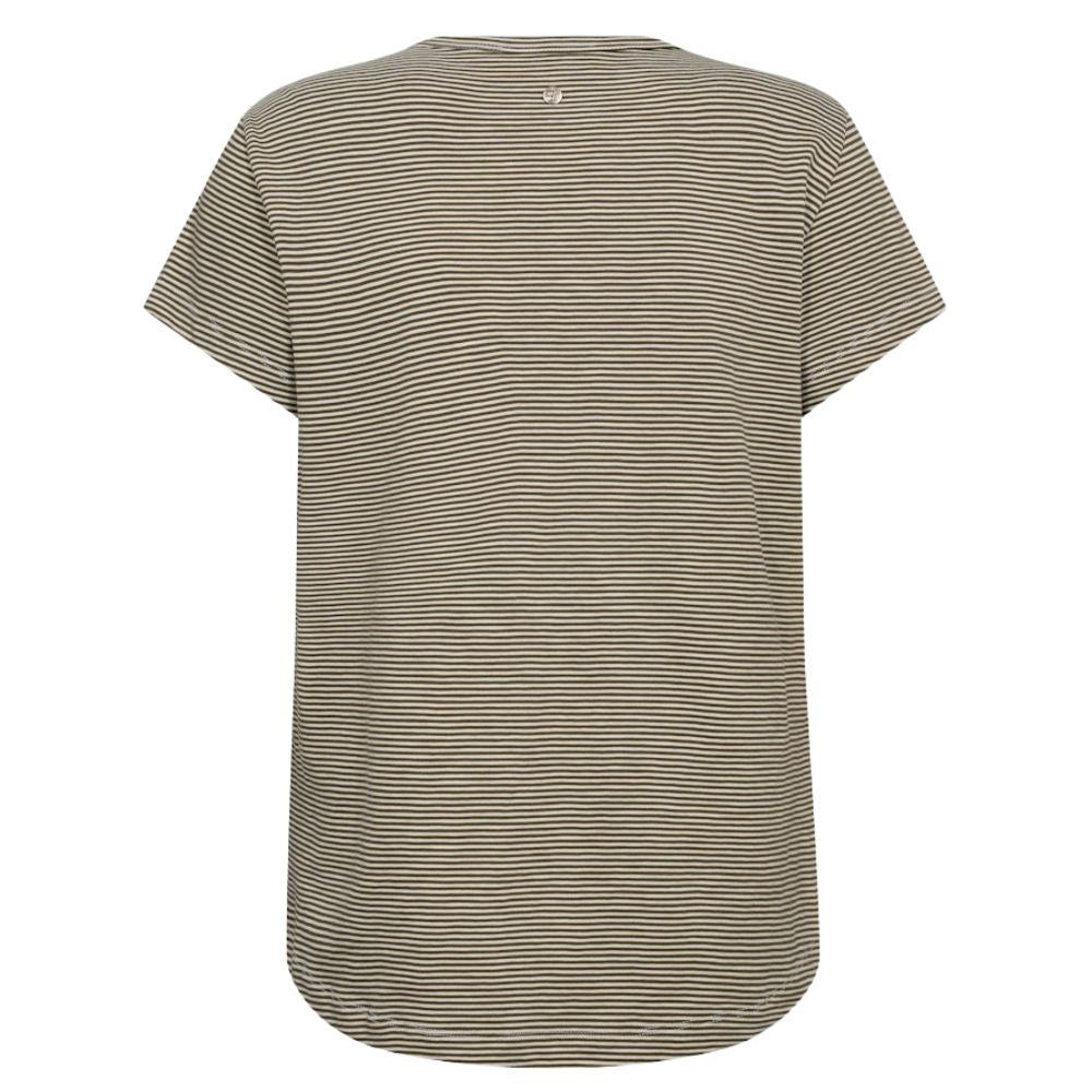 Mos Mosh Olive Camp Stripe Tee