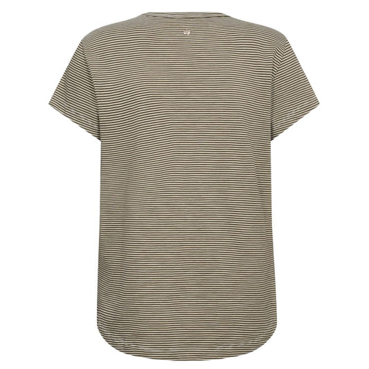 Mos Mosh Olive Camp Stripe Tee