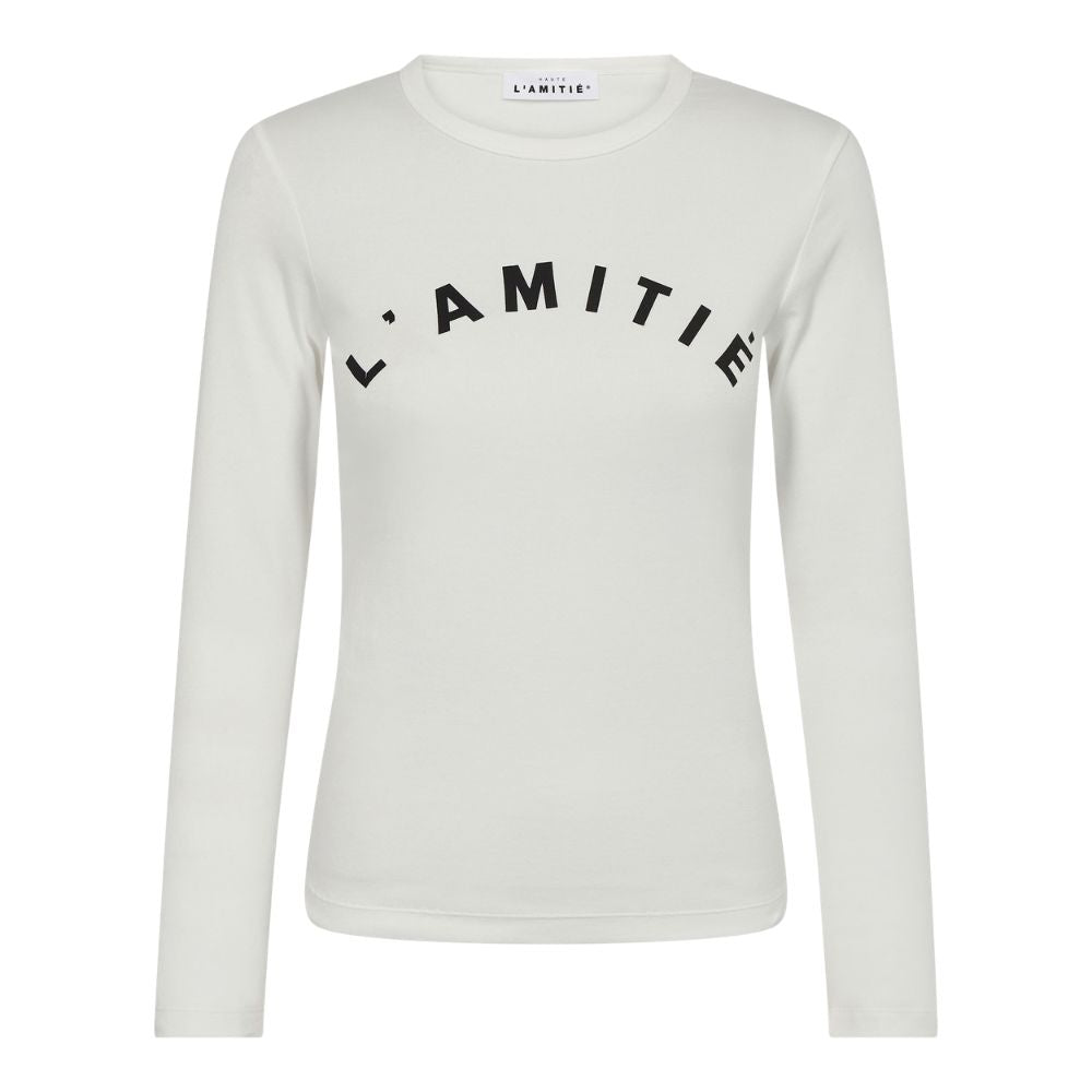 L'AMITIÉ Off-White Clean LS Logo Te