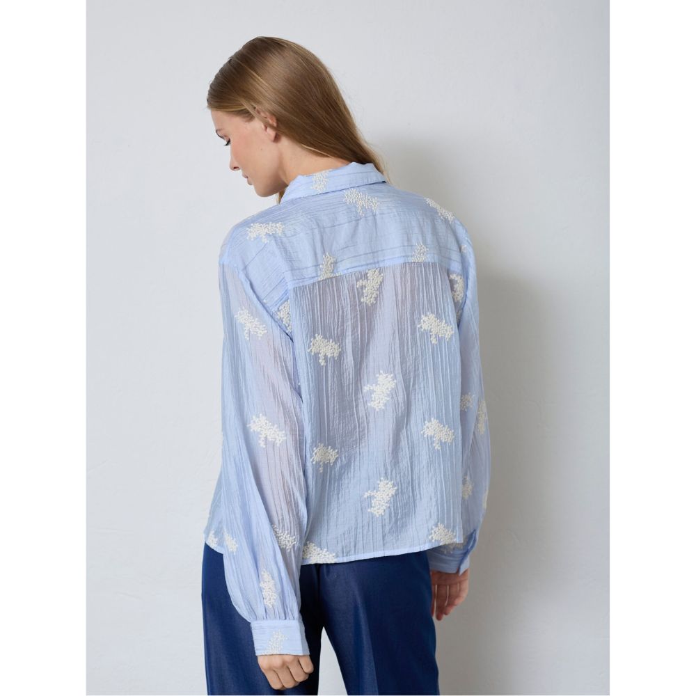 Co'Couture Pale Blue Amelia Emb Shirt
