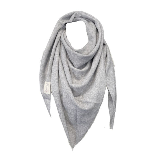 Rosas Medium Grey Scarf Cashmere Triangle