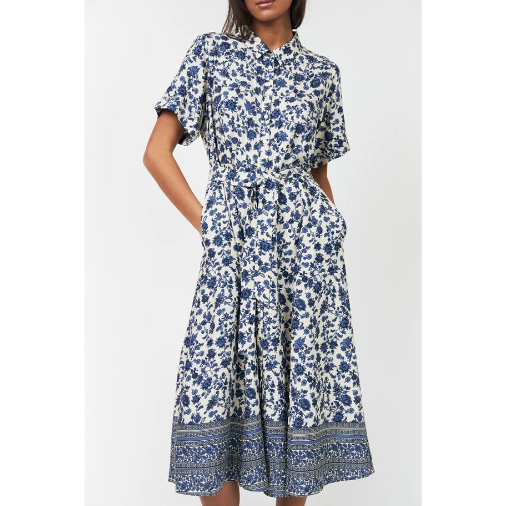 Lollys Laundry Blue Blake Midi Dress