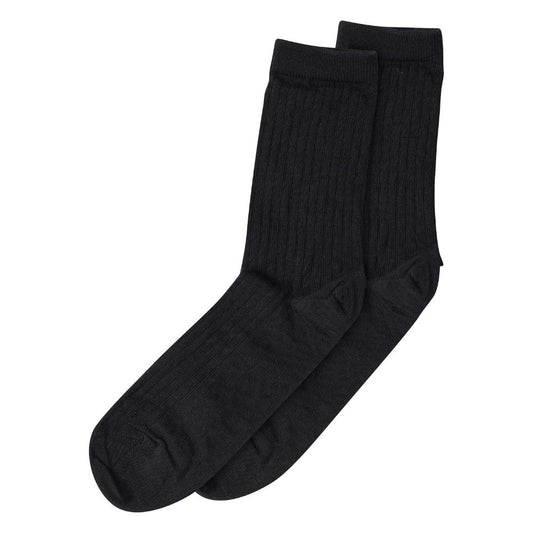 MP Denmark Black Wool Rib Socks