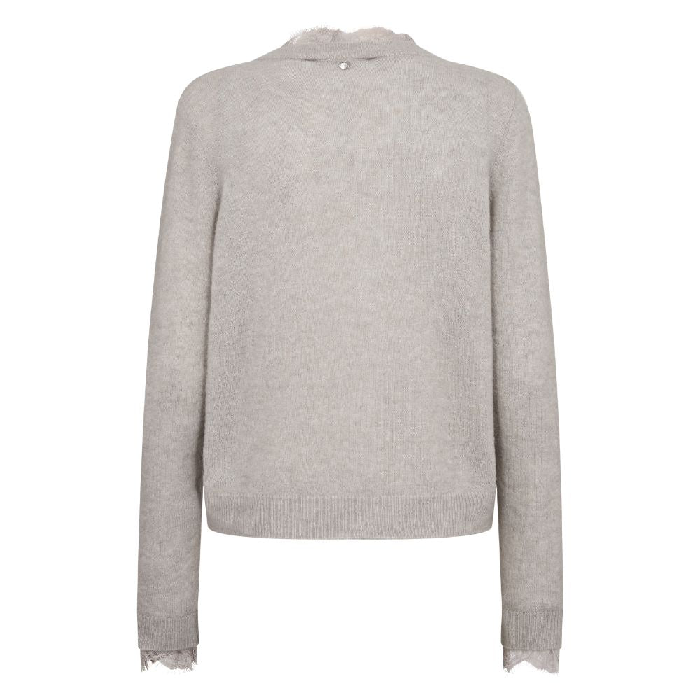 Mos Mosh Grey Helmi Lace Knit Cardi