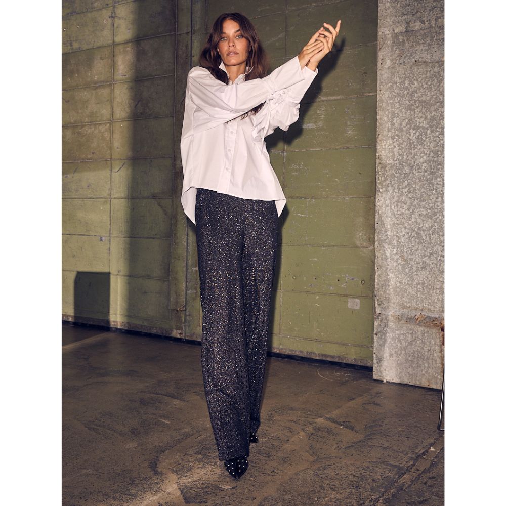 L'amitié Sort Hole Lurex Knit pant