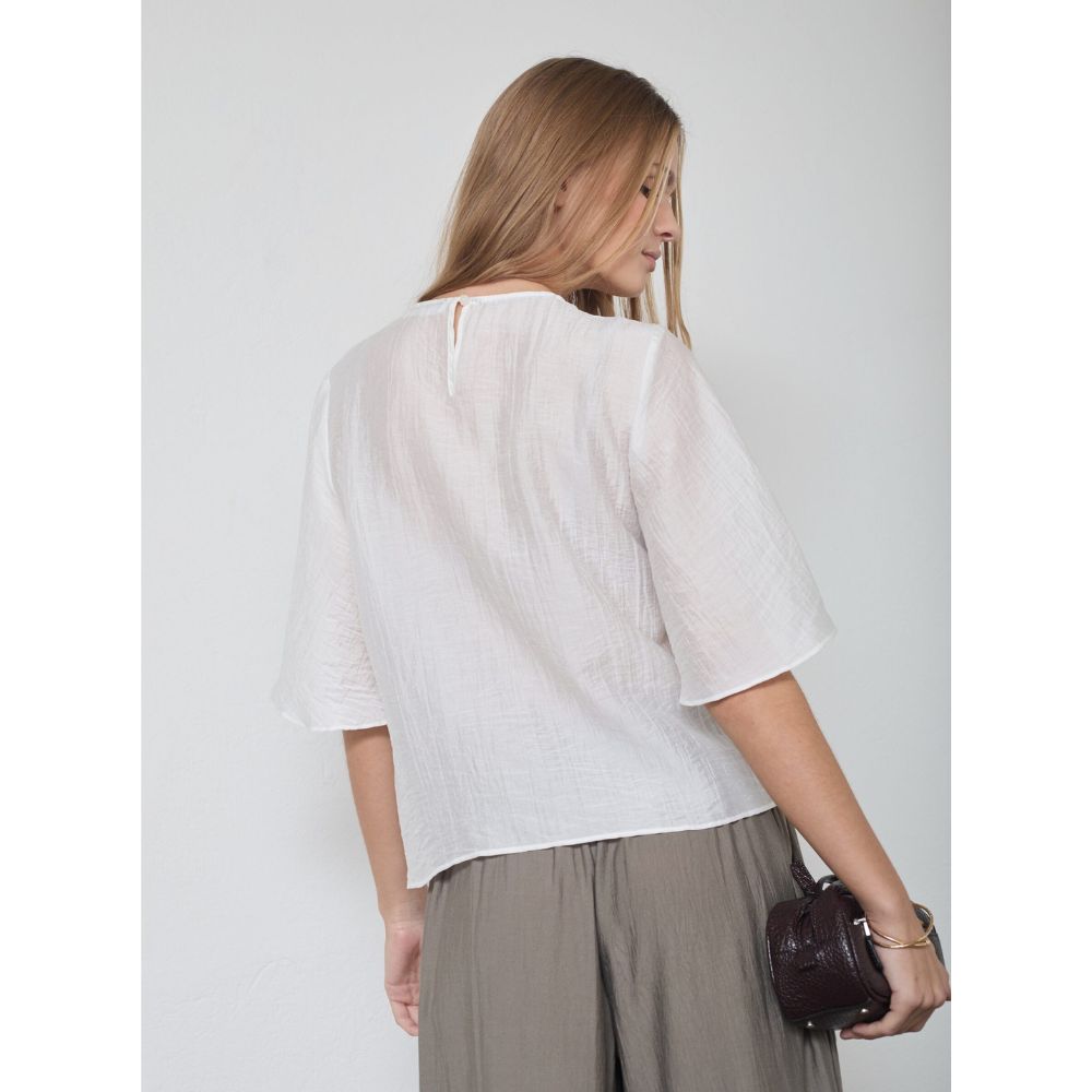 Co´Couture Hvid Conny Drape Blouse
