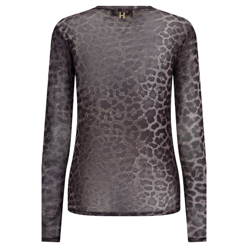 HypeTheDetail w/print mesh bluse