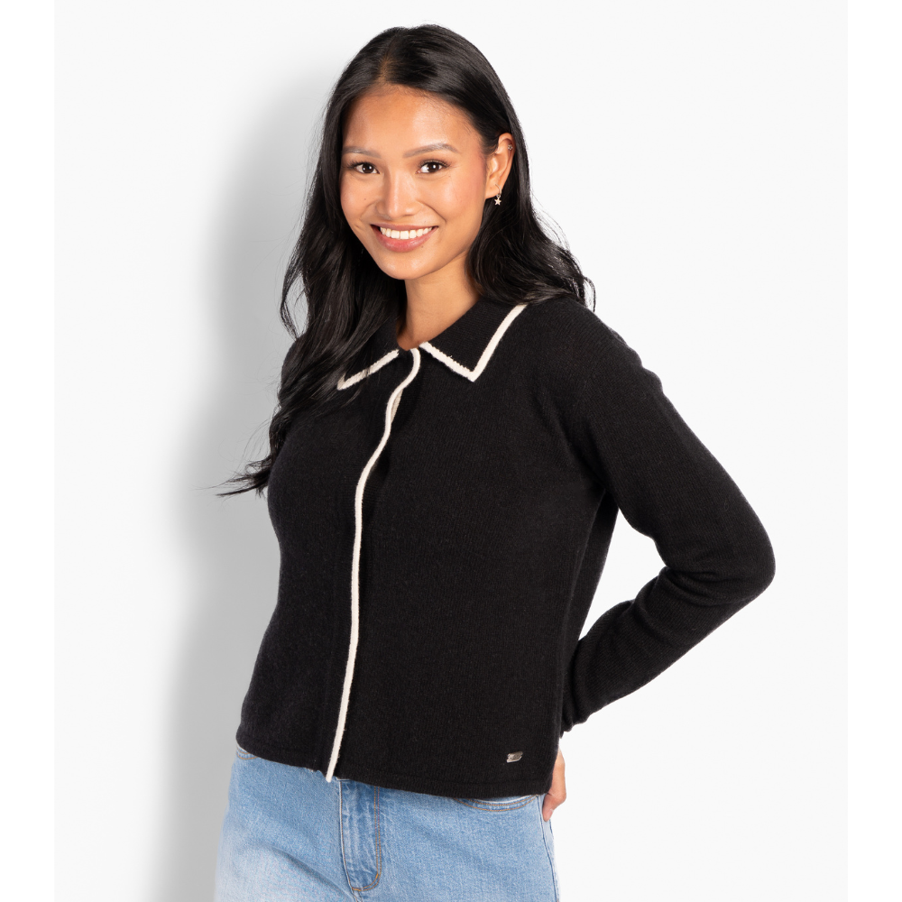 HÉST Black Vivienne cardigan