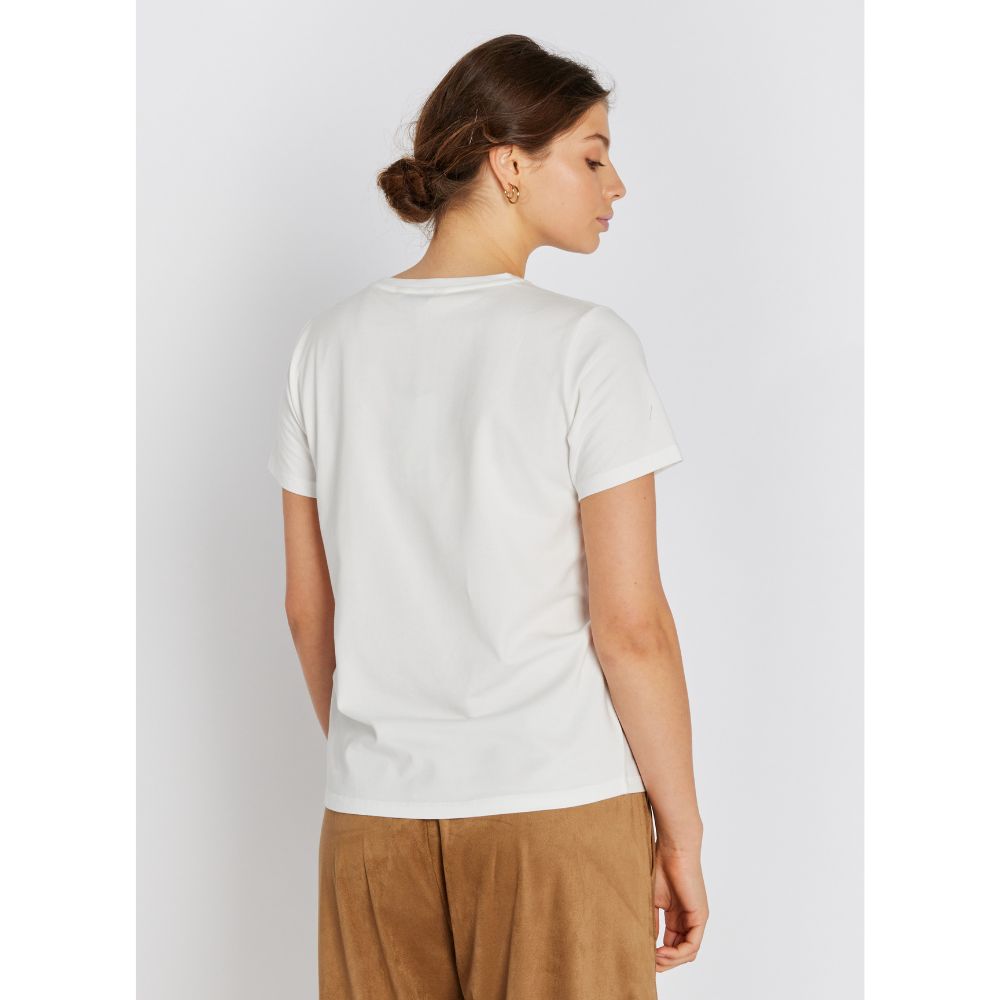 Rue De Femme Off White Alvina logo T-Shirt