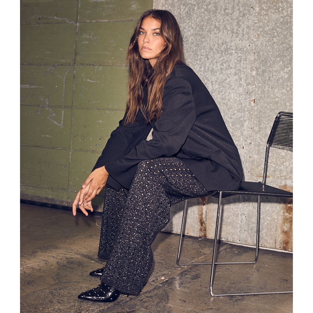 L'amitié Sort Hole Lurex Knit pant