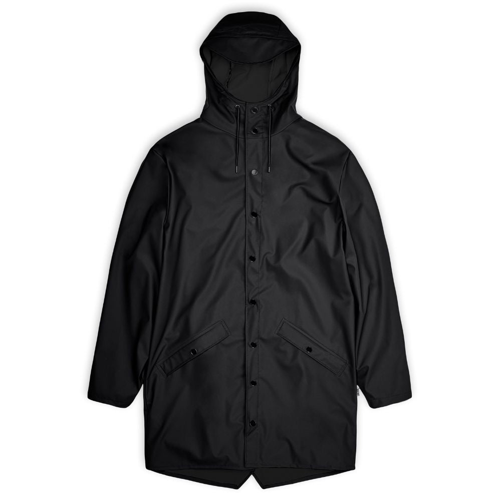 Rains Black Long Jacket W3