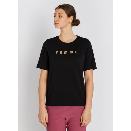 Rue de Femme Sort Alvina Siv T-Shirt