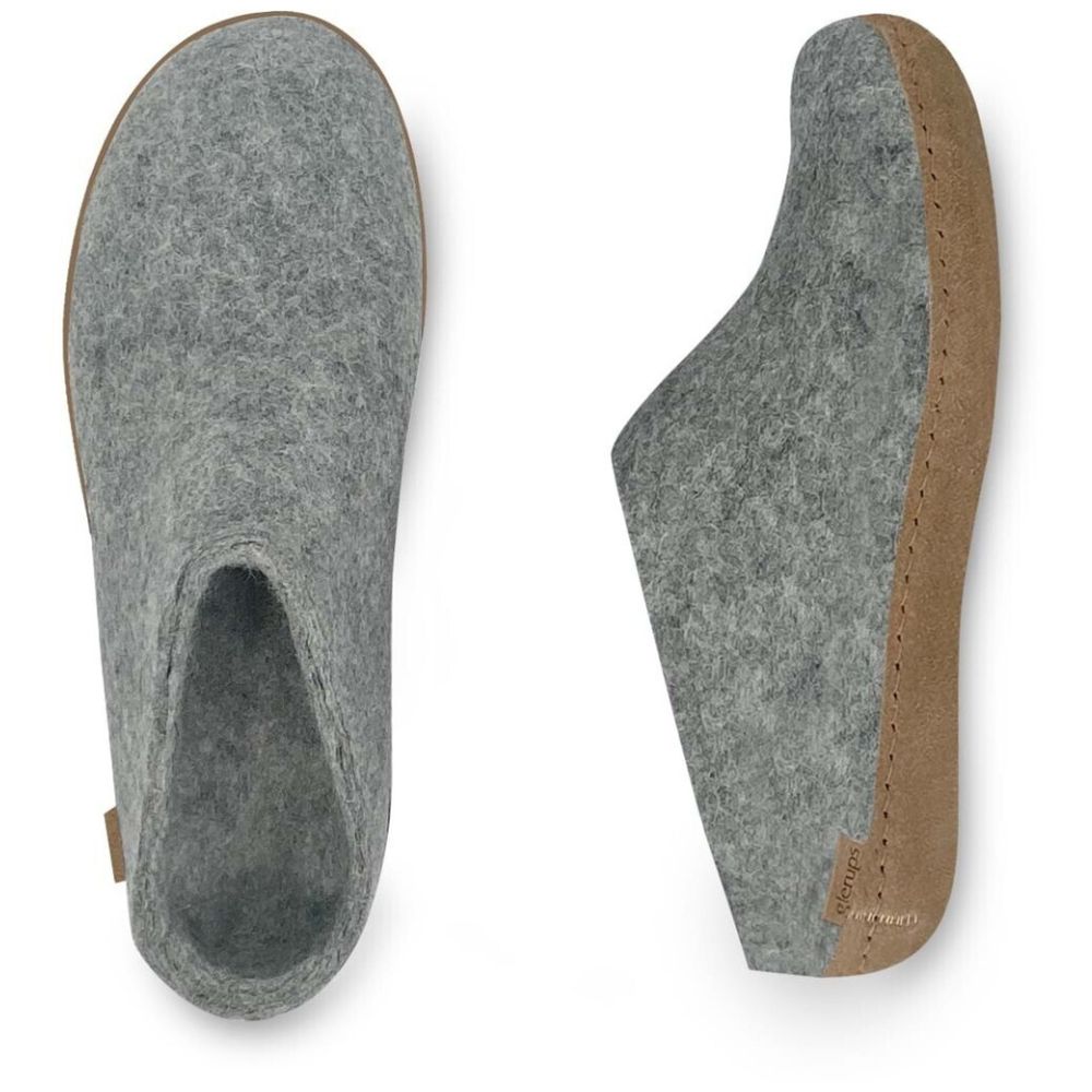 Glerups Grey Slip-On W. Leather Sole