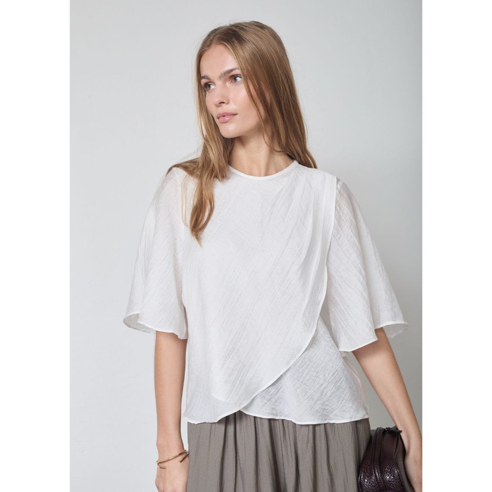 Co´Couture Hvid Conny Drape Blouse