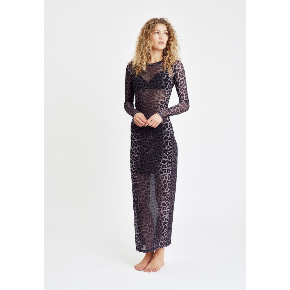 HypeTheDetail w/print mesh bluse