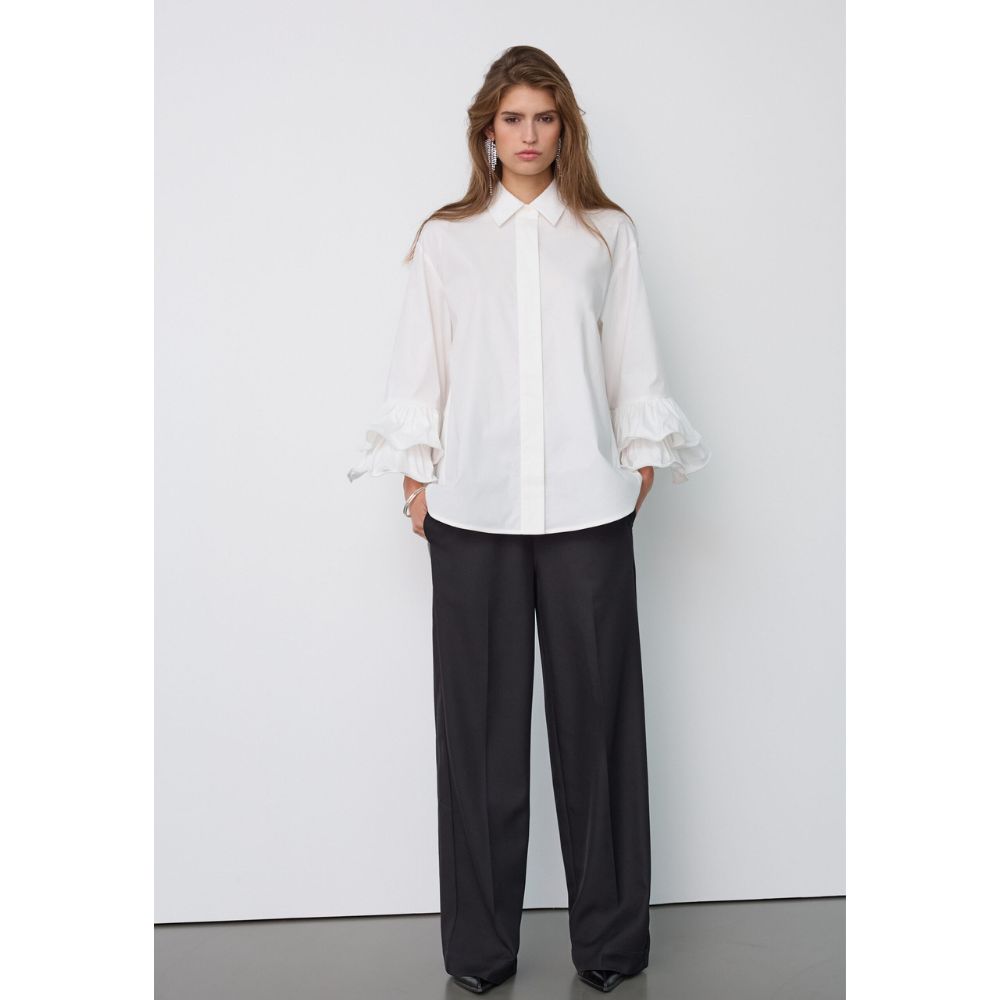 Co`Couture Hvid Halen Flare Shirt