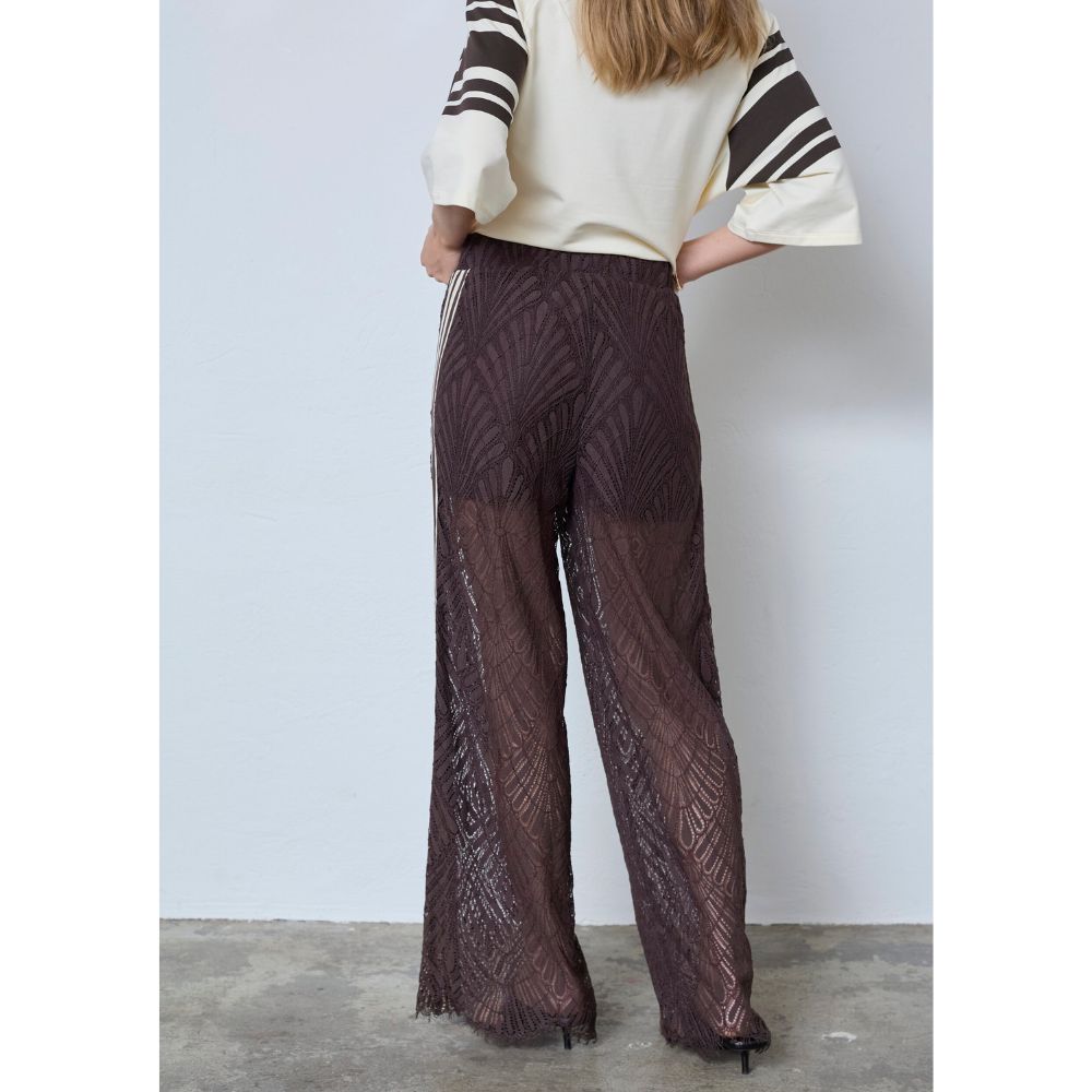 Co'Couture Brown Leti Lace Pants