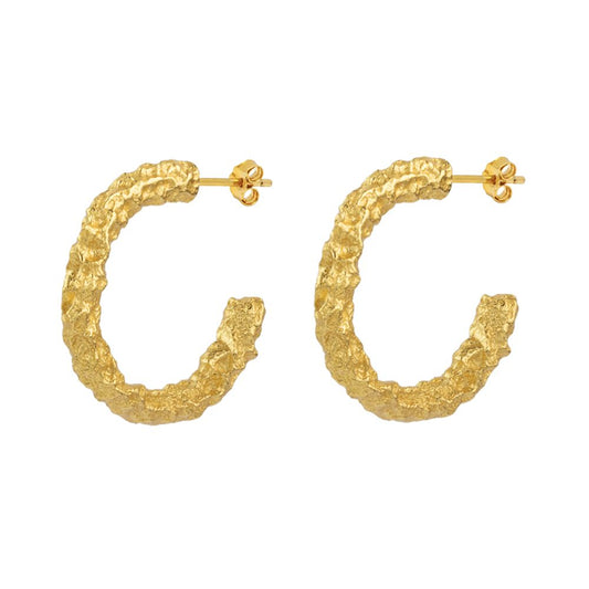 House Of Vincent Moonstruck Hoop Earrings Gilded