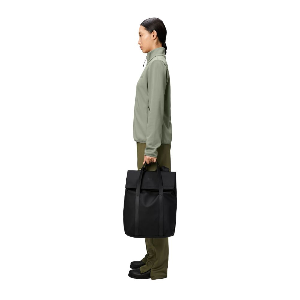 Rains Black 2 Way Tote Backpack