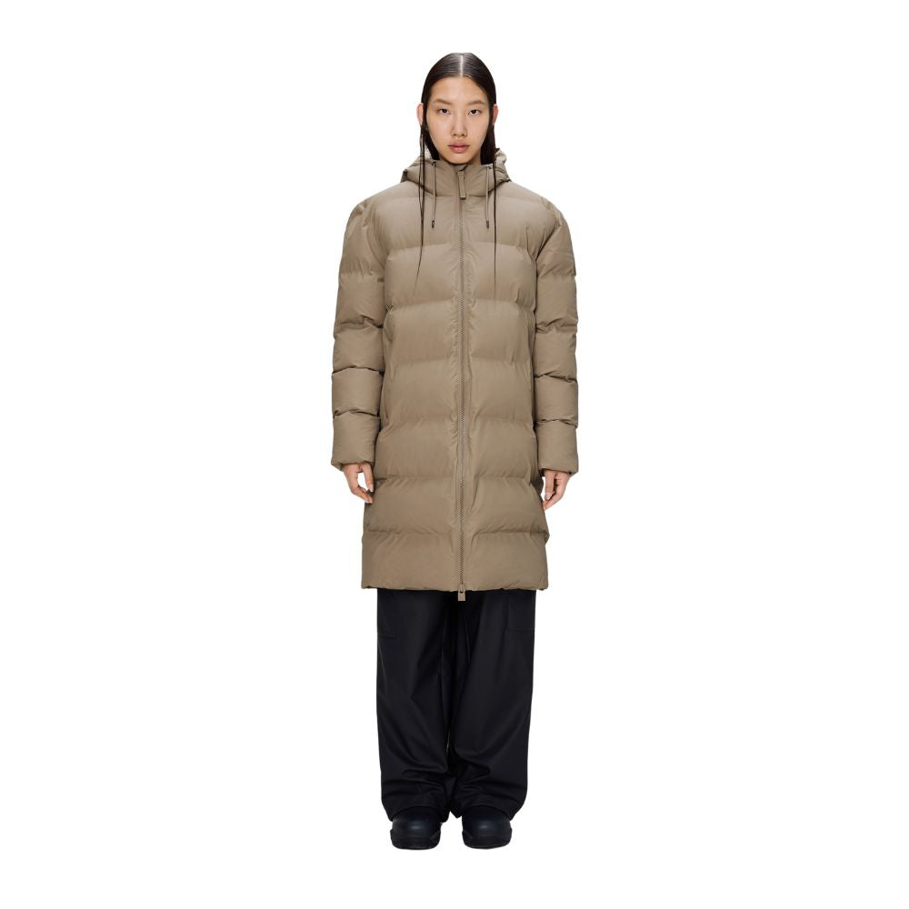 Rains Beige Alta longer Puffer