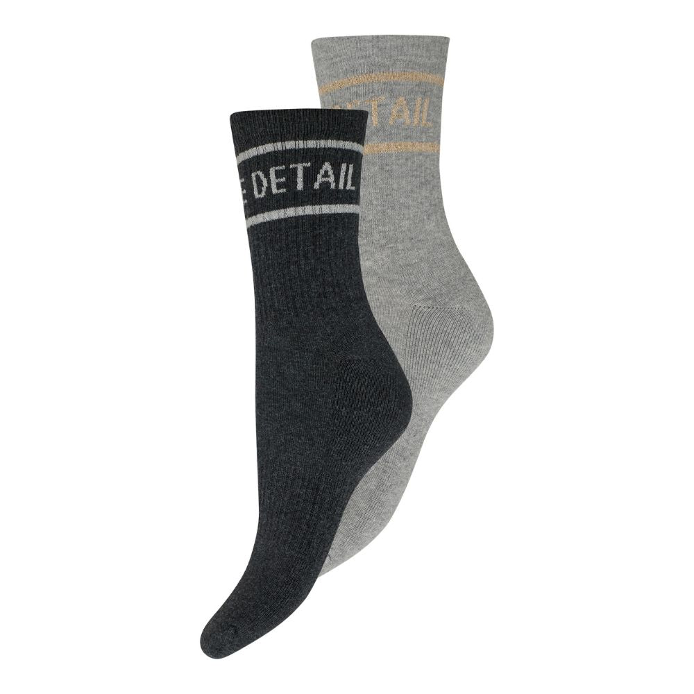 Hype The Detail Grey Sock 2 pack