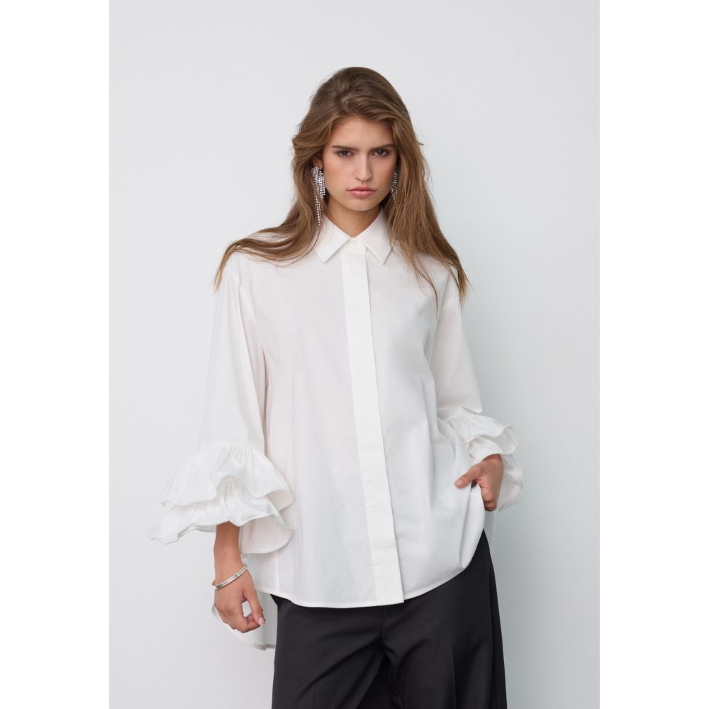 Co`Couture Hvid Halen Flare Shirt