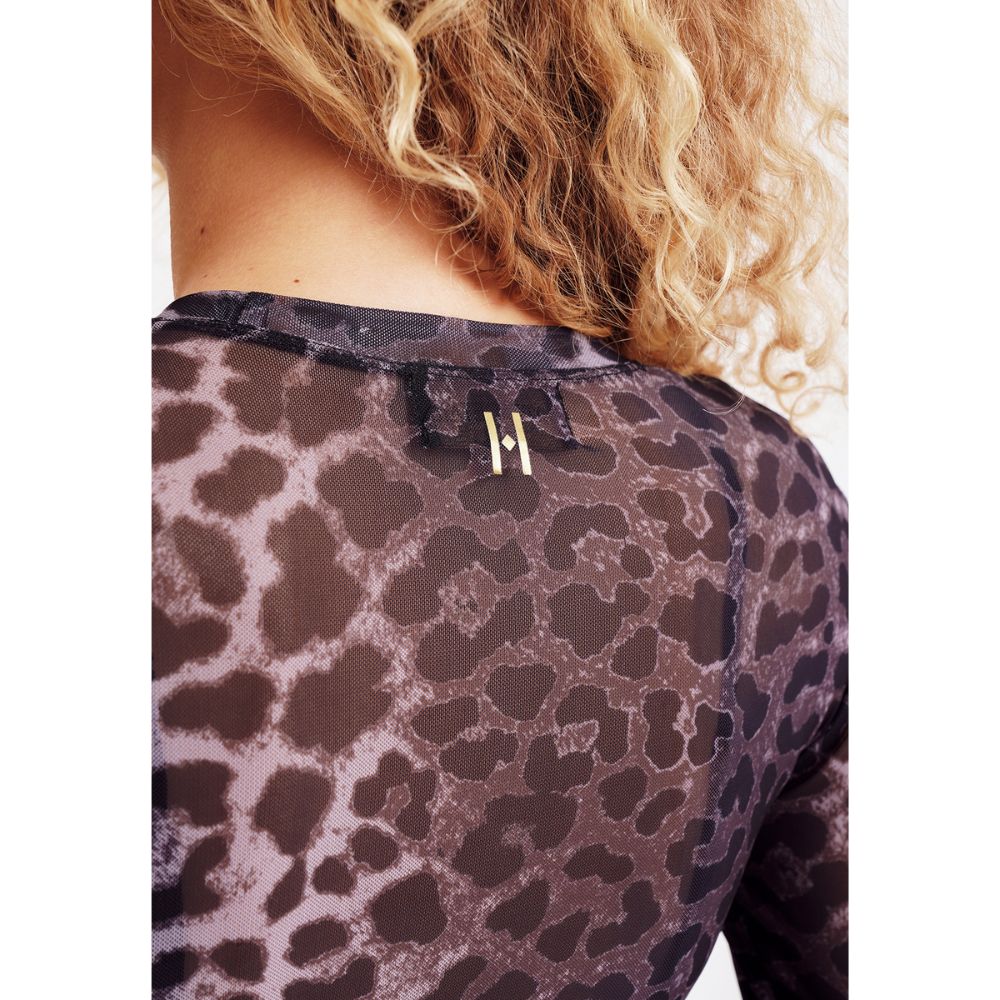 HypeTheDetail w/print mesh bluse