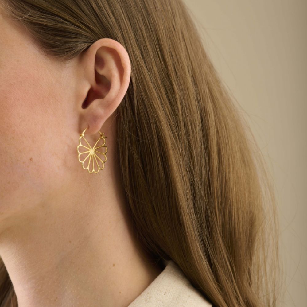 Pernille Corydon Gold Large Bellis Earrings
