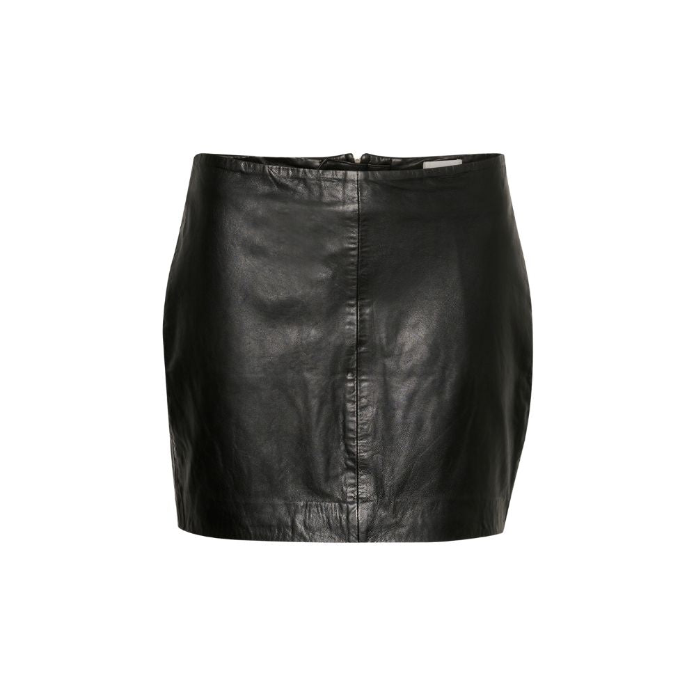 My Essential Wardrobe Black Akela Leather Skirt