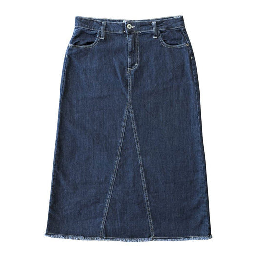 Please Blu Denim Longuette Blue Skirt