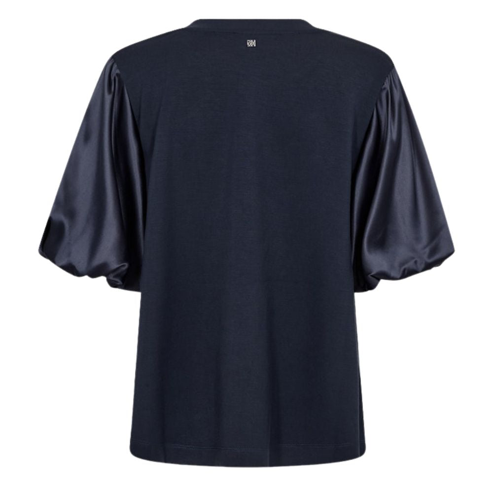 Mos Mosh Navy Duba Satin Sweatshirt