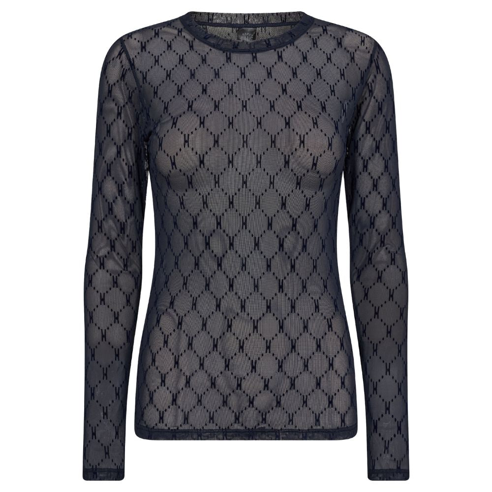 Hype The Detail Navy Mesh Blouse