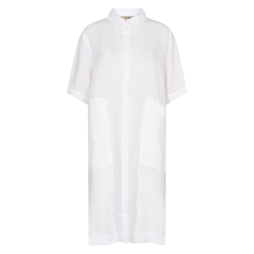 Mos Mosh White Mai Linen Shirt Dress