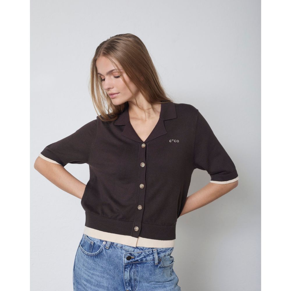 Co`Couture Brun Lue Crop Cardigan