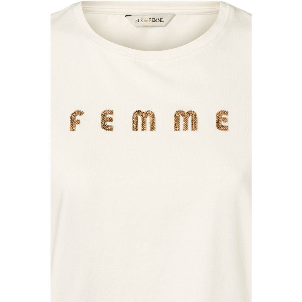 Rue de Femme Hvid Alvina Siv T-Shirt