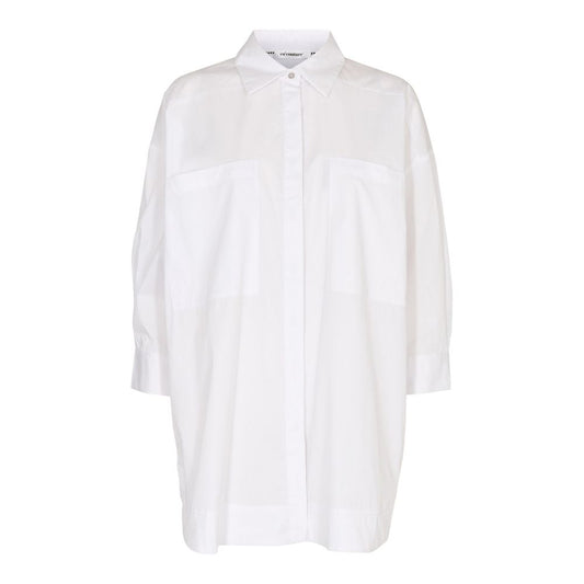 Co´Couture White Cotton Crisp Pocket Shirt