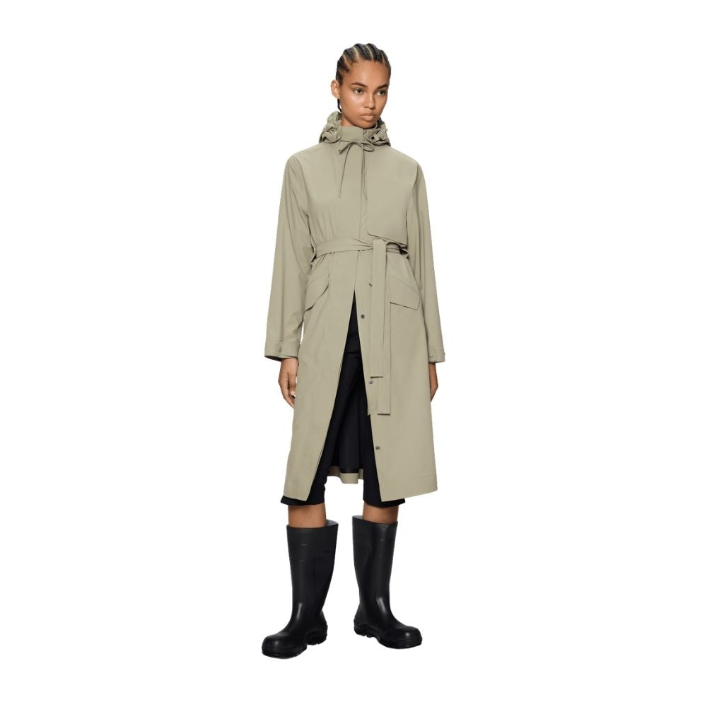 Rains Beige Suva Hardshell Coat