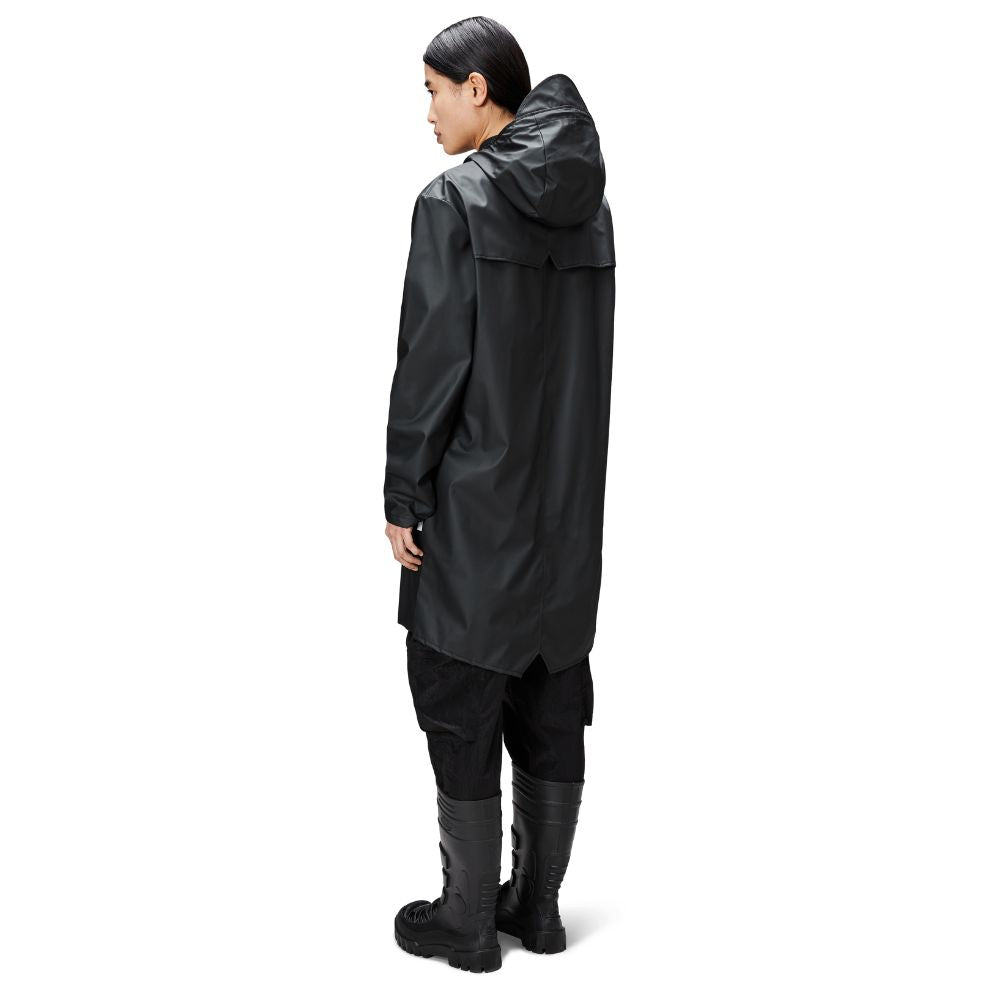 Rains Black Long Jacket W3