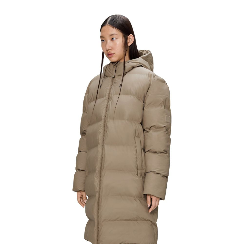 Rains Beige Alta longer Puffer