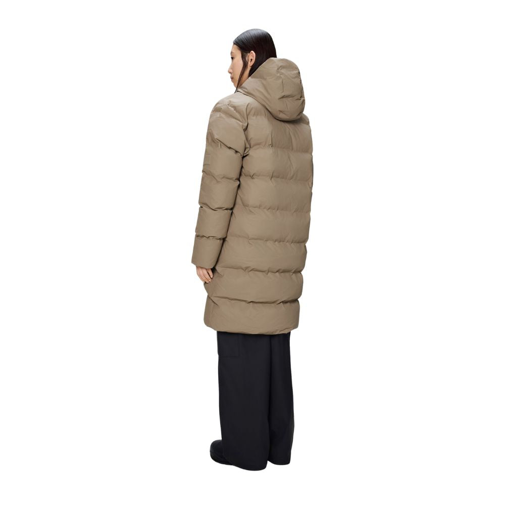 Rains Beige Alta longer Puffer