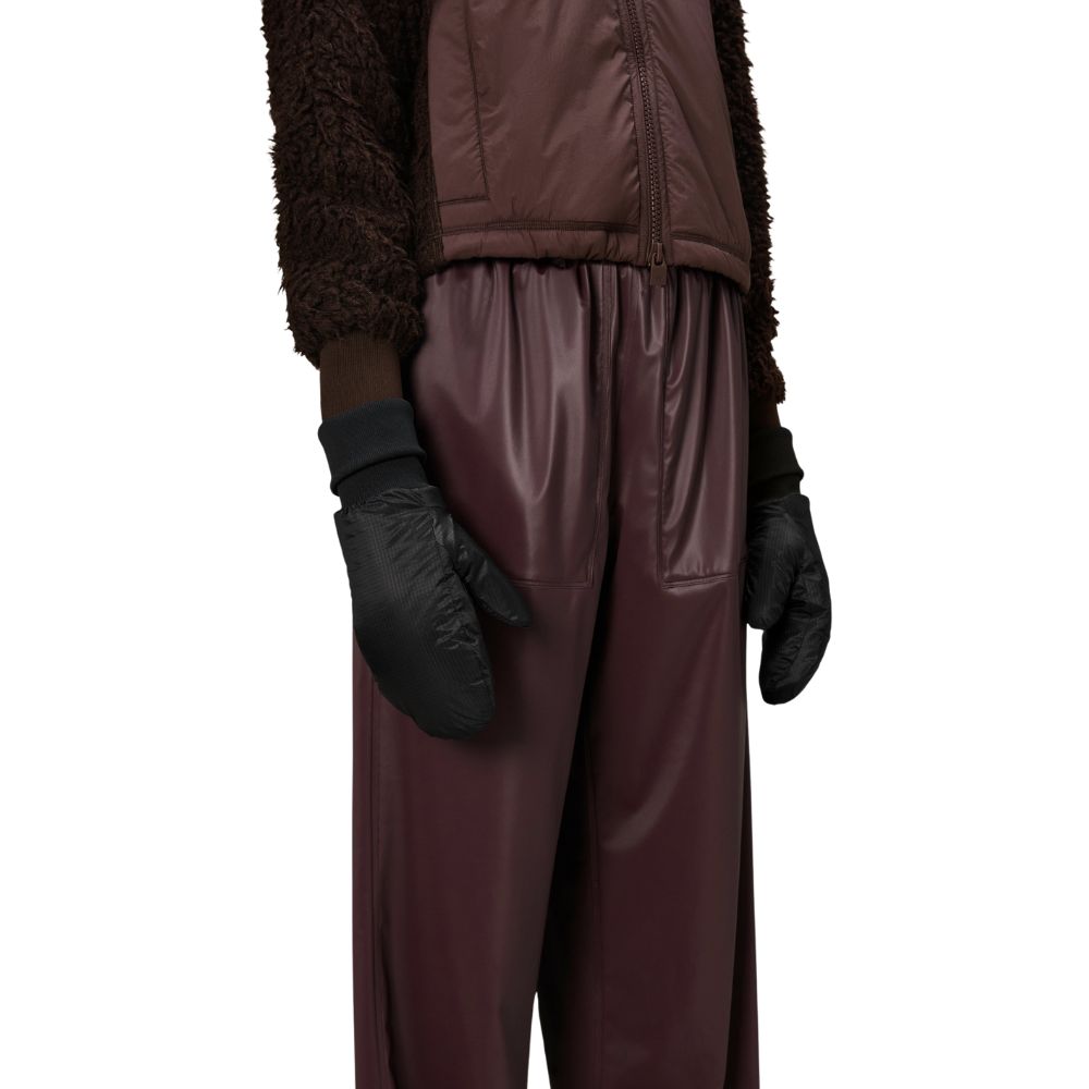 Rains Black Alta Vision Puffer Mittens ribstop